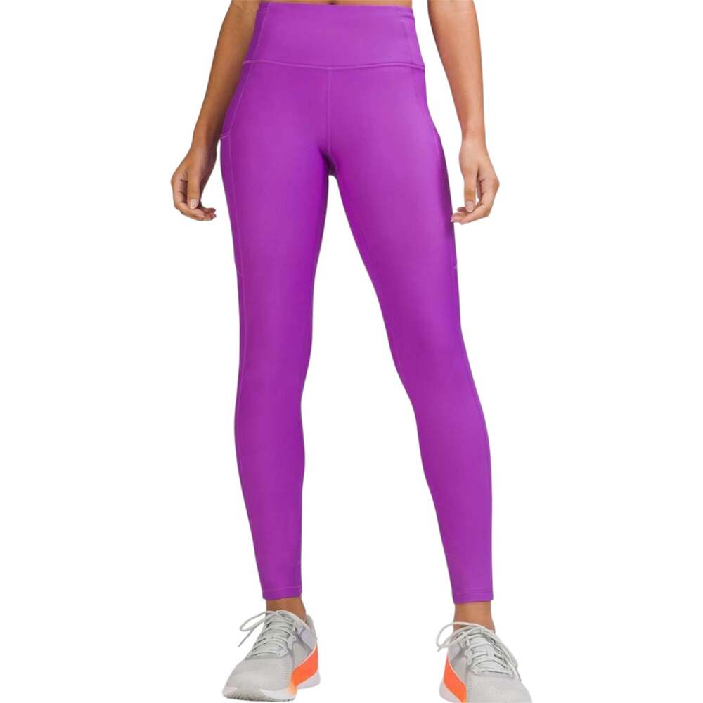 Lululemon Fast and Free High-Rise Fleece Tight 28" Pockets Moonlit Magenta 18